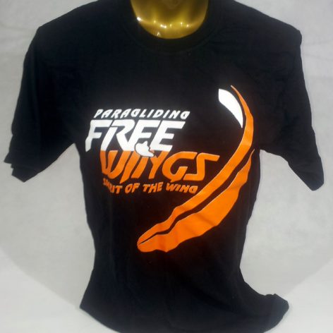 free wings siyah tshirt - 1