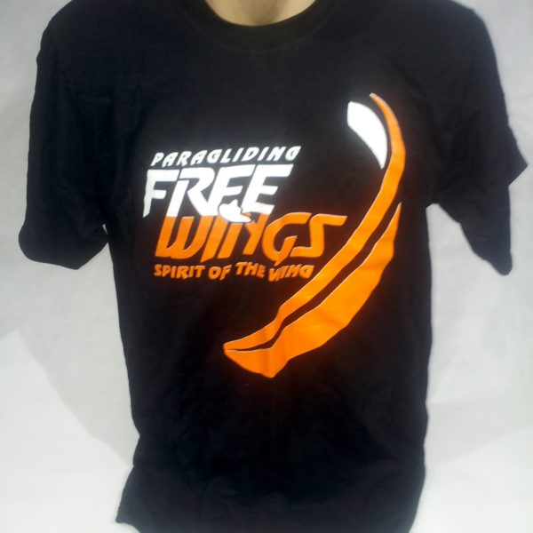 free wings siyah tshirt – 4